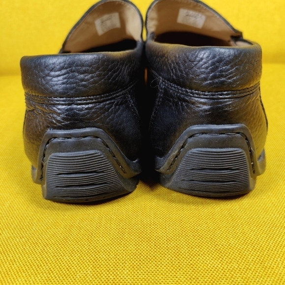 Ecco Driving Loafer Black Pebbled Leather Slip On Casual Men's Shoes Sz 11-11.5 - Picture 7 of 10